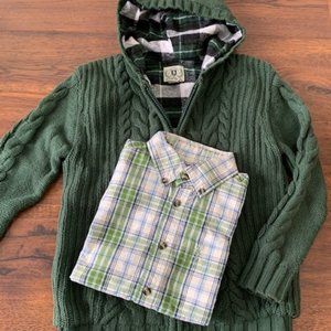 SFERA matching set cable knit Cardigan and longsleeve shirt Size 8-10